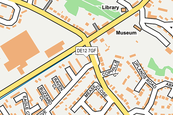 DE12 7GF map - OS OpenMap – Local (Ordnance Survey)
