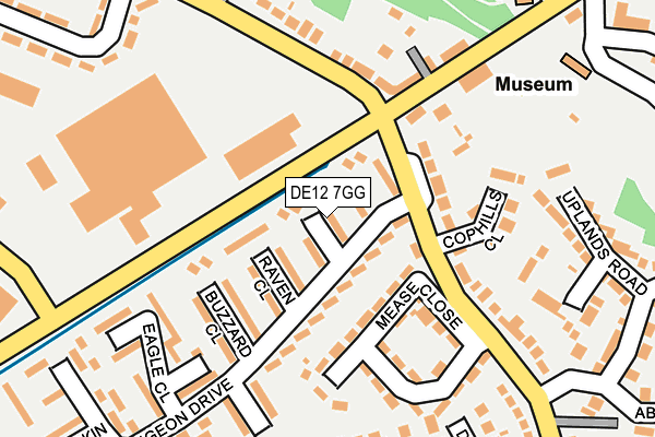 DE12 7GG map - OS OpenMap – Local (Ordnance Survey)