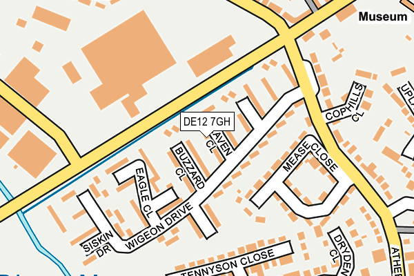 DE12 7GH map - OS OpenMap – Local (Ordnance Survey)