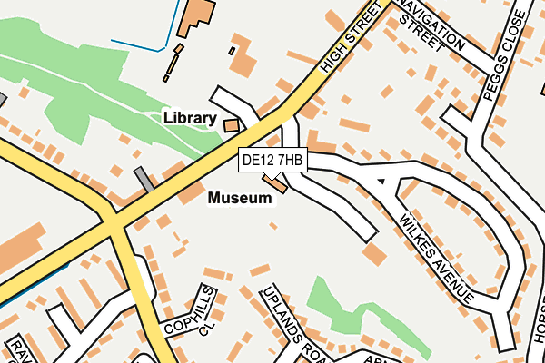 DE12 7HB map - OS OpenMap – Local (Ordnance Survey)