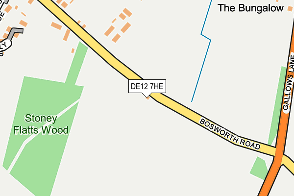 DE12 7HE map - OS OpenMap – Local (Ordnance Survey)