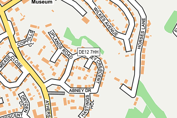 DE12 7HH map - OS OpenMap – Local (Ordnance Survey)