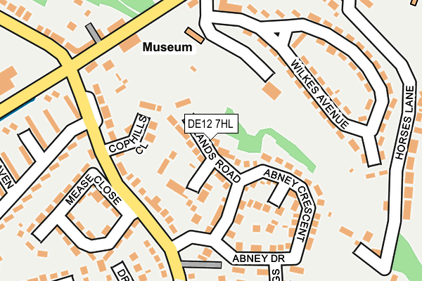 DE12 7HL map - OS OpenMap – Local (Ordnance Survey)
