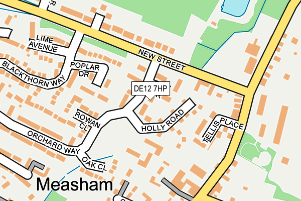 DE12 7HP map - OS OpenMap – Local (Ordnance Survey)