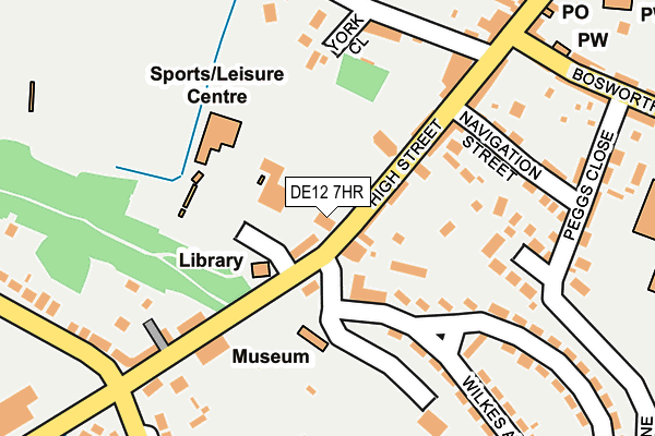 DE12 7HR map - OS OpenMap – Local (Ordnance Survey)