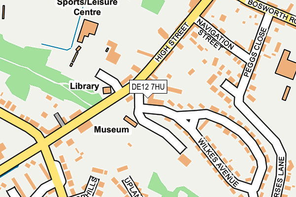 DE12 7HU map - OS OpenMap – Local (Ordnance Survey)