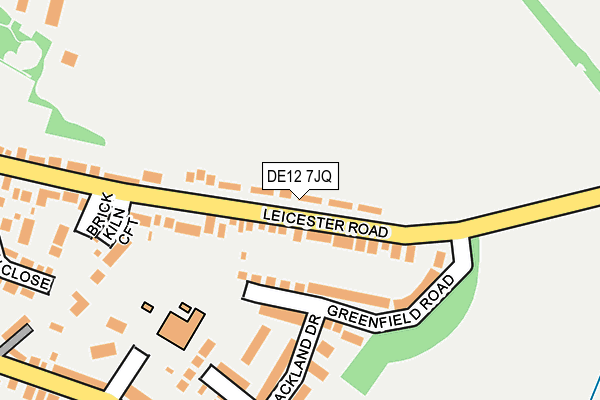 DE12 7JQ map - OS OpenMap – Local (Ordnance Survey)