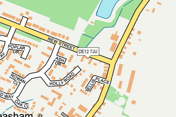 DE12 7JU map - OS OpenMap – Local (Ordnance Survey)