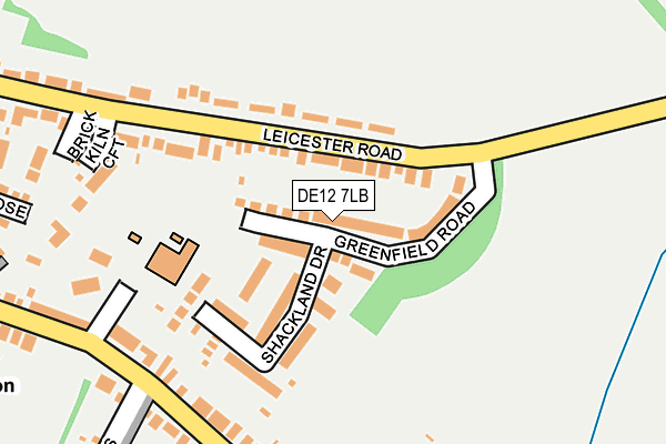 DE12 7LB map - OS OpenMap – Local (Ordnance Survey)
