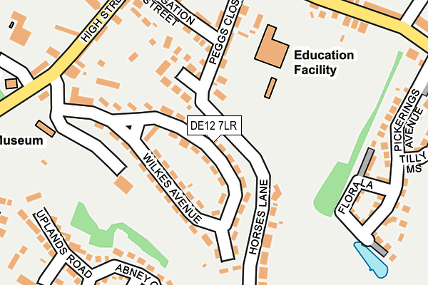 DE12 7LR map - OS OpenMap – Local (Ordnance Survey)