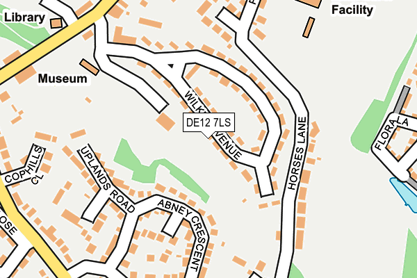 DE12 7LS map - OS OpenMap – Local (Ordnance Survey)