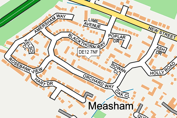 DE12 7NF map - OS OpenMap – Local (Ordnance Survey)