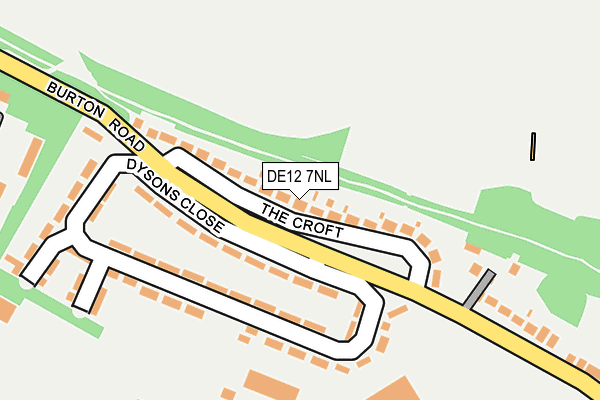 DE12 7NL map - OS OpenMap – Local (Ordnance Survey)