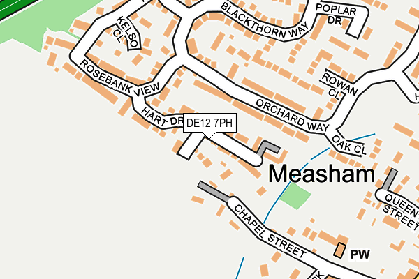 DE12 7PH map - OS OpenMap – Local (Ordnance Survey)