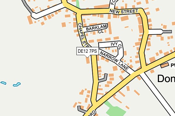 DE12 7PS map - OS OpenMap – Local (Ordnance Survey)