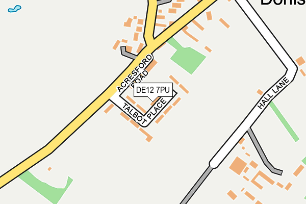 DE12 7PU map - OS OpenMap – Local (Ordnance Survey)