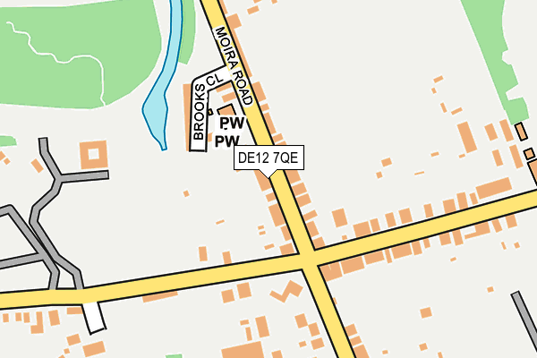 DE12 7QE map - OS OpenMap – Local (Ordnance Survey)