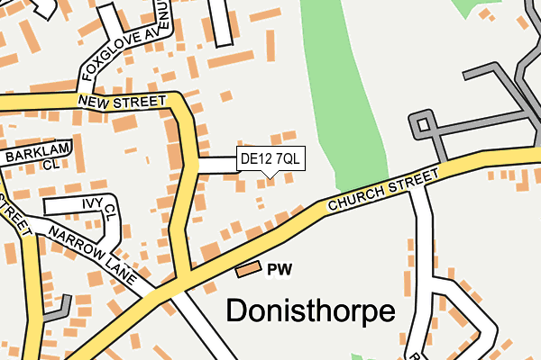 DE12 7QL map - OS OpenMap – Local (Ordnance Survey)