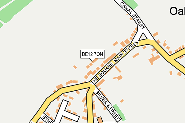 DE12 7QN map - OS OpenMap – Local (Ordnance Survey)