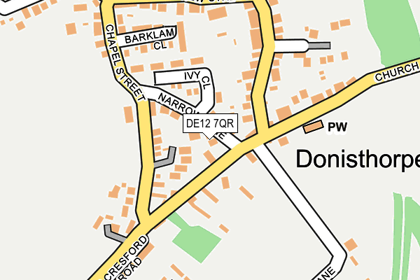 DE12 7QR map - OS OpenMap – Local (Ordnance Survey)