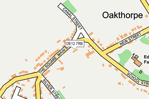 DE12 7RB map - OS OpenMap – Local (Ordnance Survey)