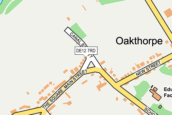 DE12 7RD map - OS OpenMap – Local (Ordnance Survey)