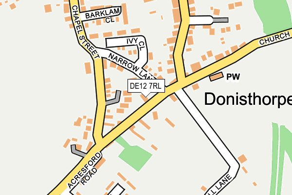 DE12 7RL map - OS OpenMap – Local (Ordnance Survey)