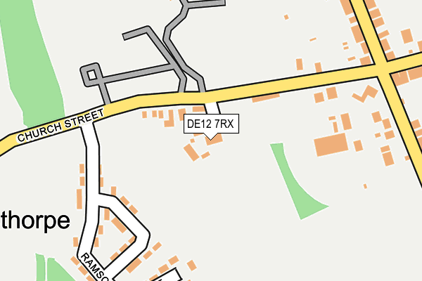 DE12 7RX map - OS OpenMap – Local (Ordnance Survey)