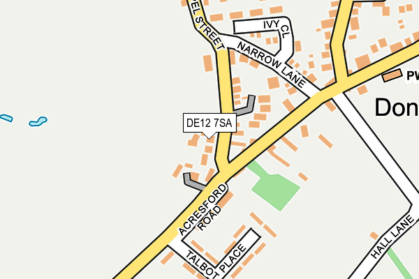 DE12 7SA map - OS OpenMap – Local (Ordnance Survey)