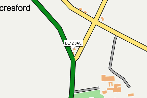 DE12 8AQ map - OS OpenMap – Local (Ordnance Survey)