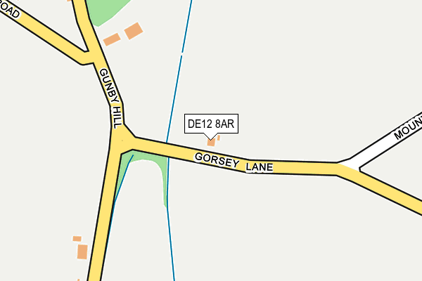 DE12 8AR map - OS OpenMap – Local (Ordnance Survey)