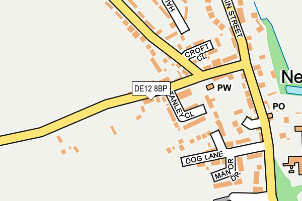 DE12 8BP map - OS OpenMap – Local (Ordnance Survey)