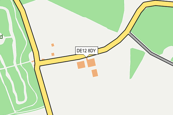 DE12 8DY map - OS OpenMap – Local (Ordnance Survey)