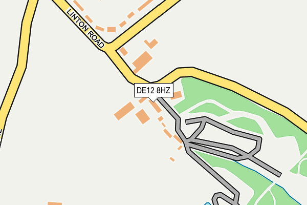 DE12 8HZ map - OS OpenMap – Local (Ordnance Survey)