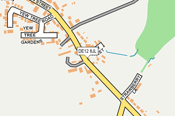 DE12 8JL map - OS OpenMap – Local (Ordnance Survey)