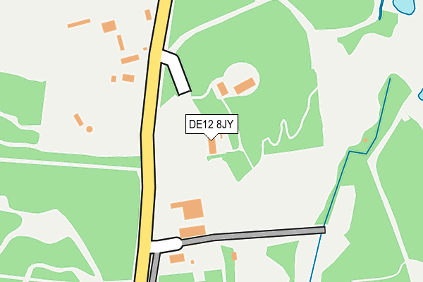 DE12 8JY map - OS OpenMap – Local (Ordnance Survey)