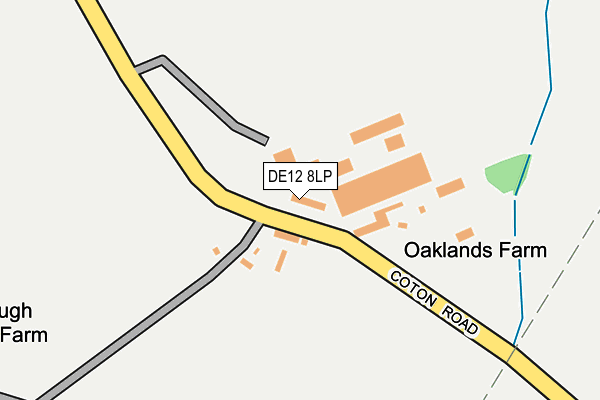 DE12 8LP map - OS OpenMap – Local (Ordnance Survey)
