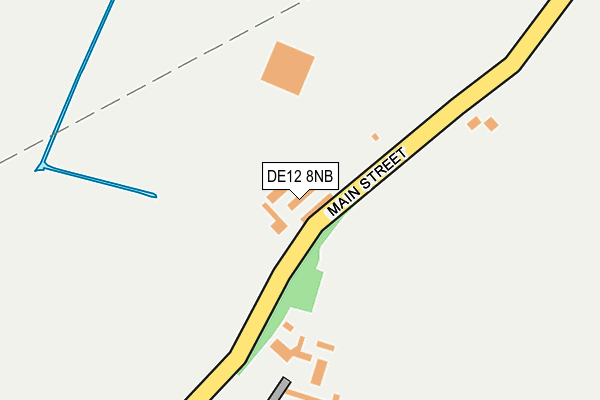 DE12 8NB map - OS OpenMap – Local (Ordnance Survey)