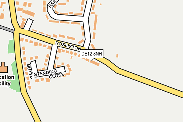 DE12 8NH map - OS OpenMap – Local (Ordnance Survey)