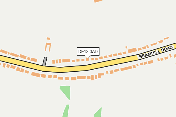 DE13 0AD map - OS OpenMap – Local (Ordnance Survey)