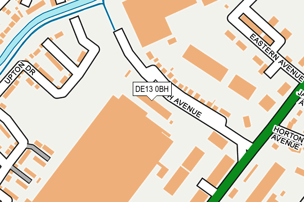 DE13 0BH map - OS OpenMap – Local (Ordnance Survey)