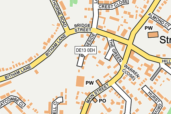 DE13 0EH map - OS OpenMap – Local (Ordnance Survey)