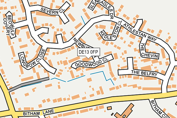 DE13 0FP map - OS OpenMap – Local (Ordnance Survey)
