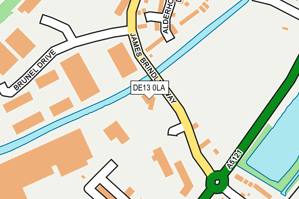 DE13 0LA map - OS OpenMap – Local (Ordnance Survey)