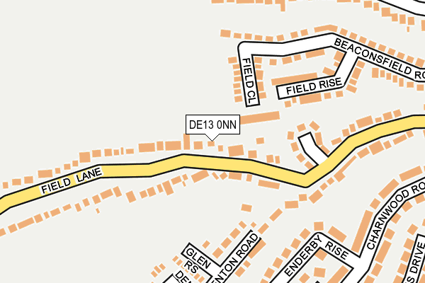 DE13 0NN map - OS OpenMap – Local (Ordnance Survey)