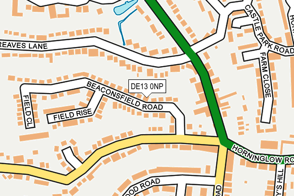 DE13 0NP map - OS OpenMap – Local (Ordnance Survey)