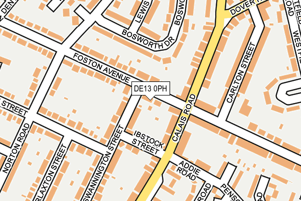DE13 0PH map - OS OpenMap – Local (Ordnance Survey)