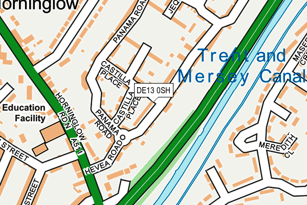 DE13 0SH map - OS OpenMap – Local (Ordnance Survey)