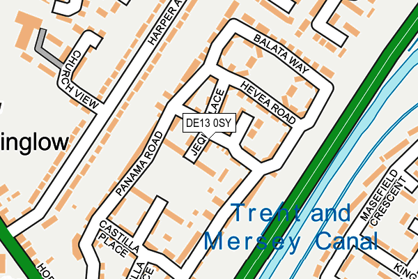 DE13 0SY map - OS OpenMap – Local (Ordnance Survey)