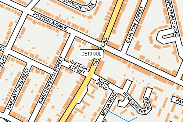 DE13 0UL map - OS OpenMap – Local (Ordnance Survey)